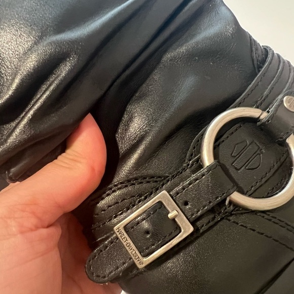 HARLEY DAVIDSON Leather Riding Solstice Boots Black Sz 6 - Picture 8 of 8